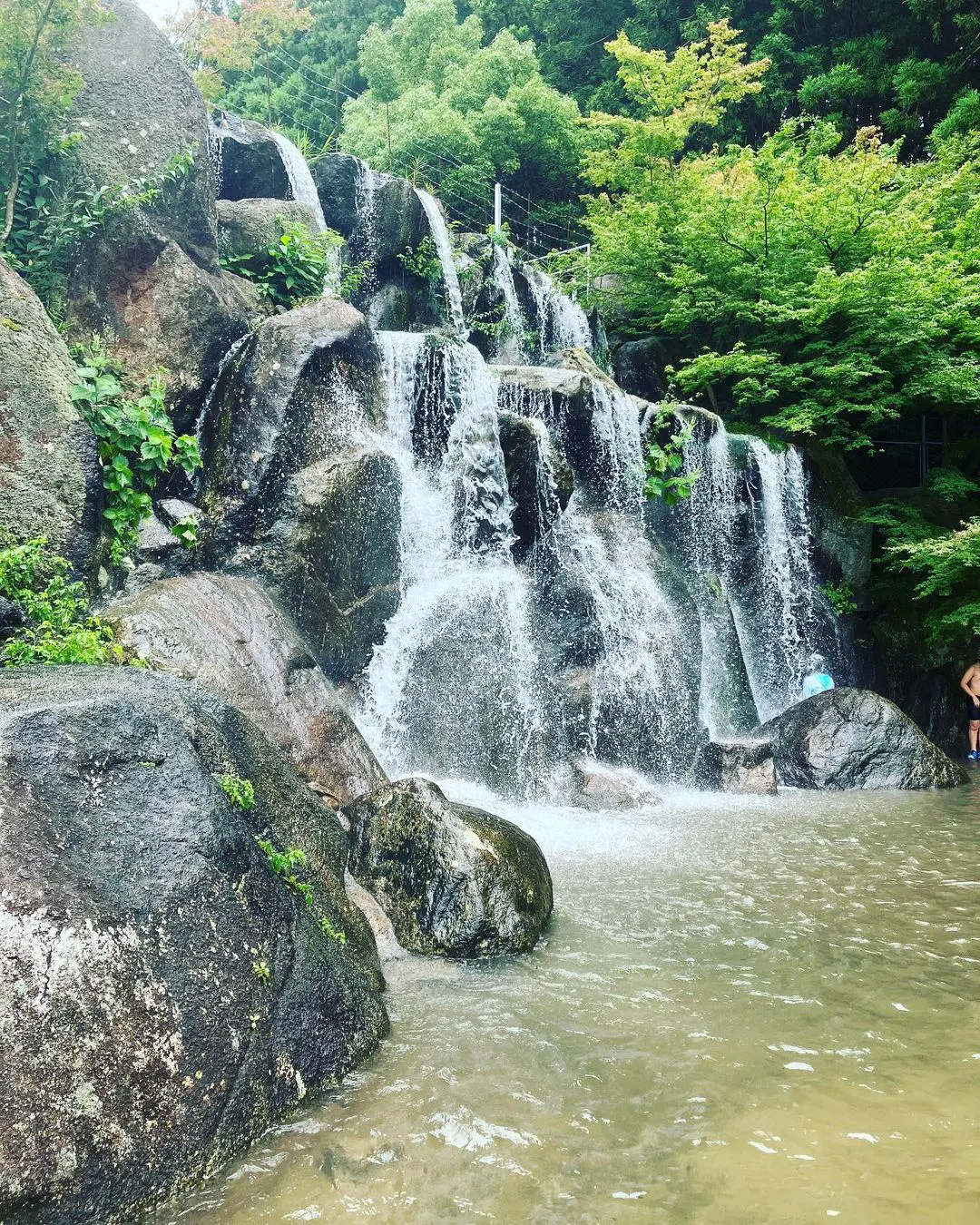 糟屋郡宇美町の一本松公園で川遊び!
